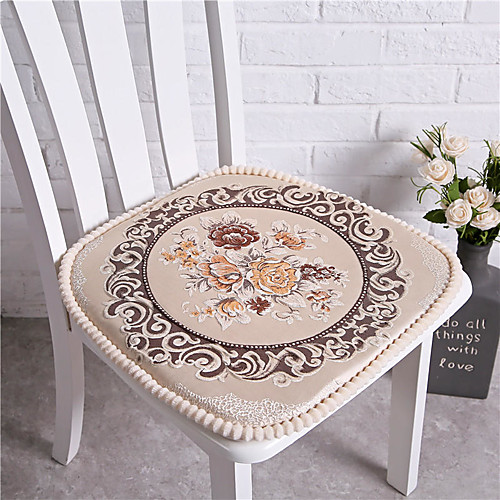 

Exquisite Jacquard Solid Color European style Embossing Thicken Chair Cushion Home Office Seat Bar Dining Chair Seat Pads Garden Floor Cushion