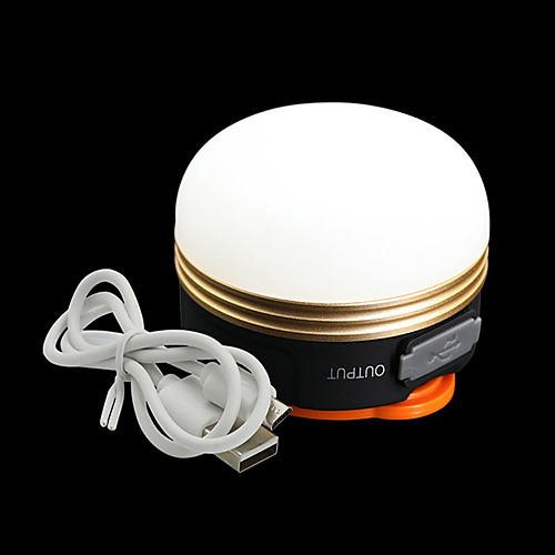

LED Light Bulbs Waterproof LED Emitters Waterproof Portable Professional Camping / Hiking / Caving Hunting Fishing USB Warm White Light Source Color GoldenBlack