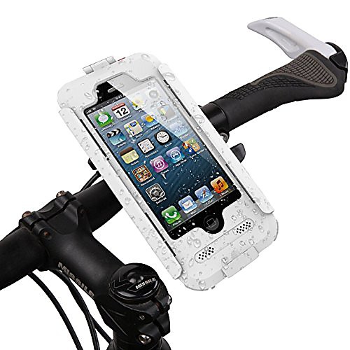 

bike mount waterproof case, bike moto mount handlebar phone holder, motor bike mount waterproof case for iphone 6/6s (4.7) (white, iphone 6 / 6s)