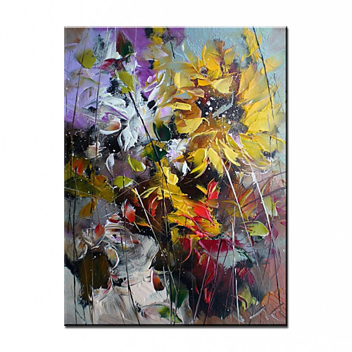 

100% Hand-Painted Contemporary Art Oil Painting On Canvas Modern Paintings Home Interior Decor Abstract Flower Art Painting Large Canvas Art(Rolled Canvas without Frame)