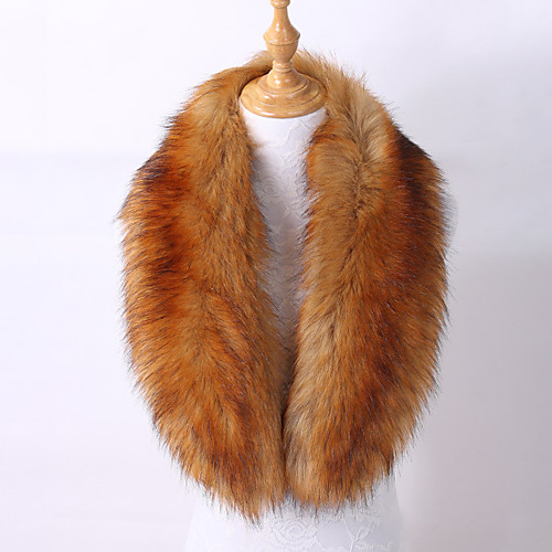 

Sleeveless Shawls Faux Fur Party / Evening / Office / Career Women's Wrap With Jacquard