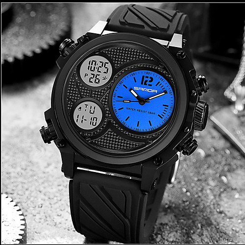 

SANDA Men's Digital Watch Analog - Digital Digital Sporty Classic Water Resistant / Waterproof Calendar / date / day Alarm Clock / One Year / Rubber / Japanese