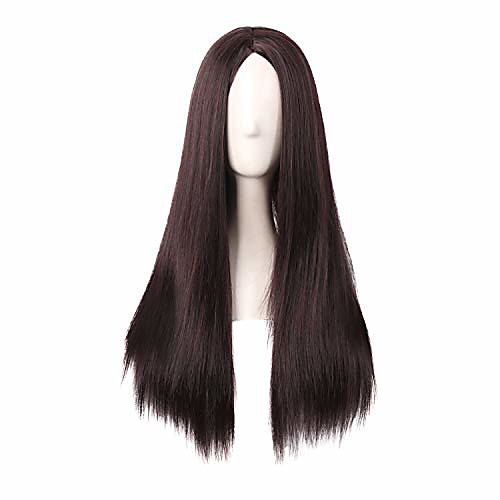 

28 inch/70cm women special natural long straight synthetic wig (dark brown)