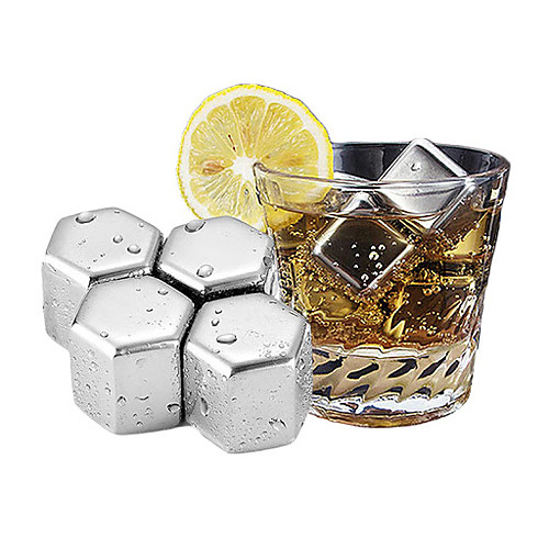 

Ice Cube Set Whisky Stones Reusable Food Grade Bullet Shaped Stainless Steel Ice Cube Chilling Rock Wine Coffee Chiller Bar Chiller Tool 304 Stainless Steel