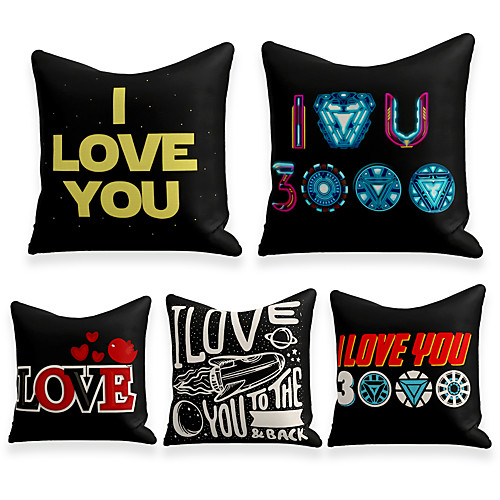 

Cushion Cover 5PC Linen Soft Decorative Square Throw Pillow Cover Cushion Case Pillowcase for Sofa Bedroom 45 x 45 cm (18 x 18 Inch) Superior Quality Machine Washable