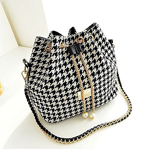 

fashion shoulder bags satchel clutch women handbag tote purse messenger hobo bag (houndstooth)