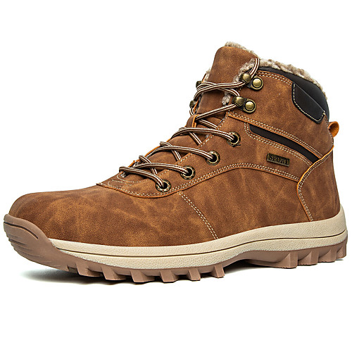 

men outdoor waterproof warm lined slip resistant hiking boots