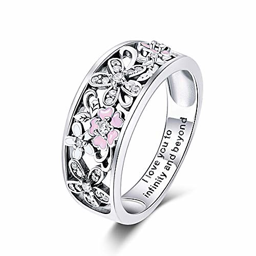 

sterling silver rings flower rings for women engagement wedding rings for women size 6 7 8