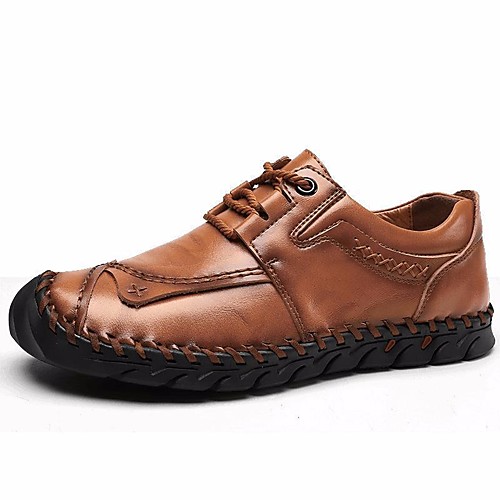

Men's Loafers & Slip-Ons Vintage British Daily Walking Shoes Faux Leather Non-slipping Wear Proof Light Brown Dark Brown Black Fall Winter