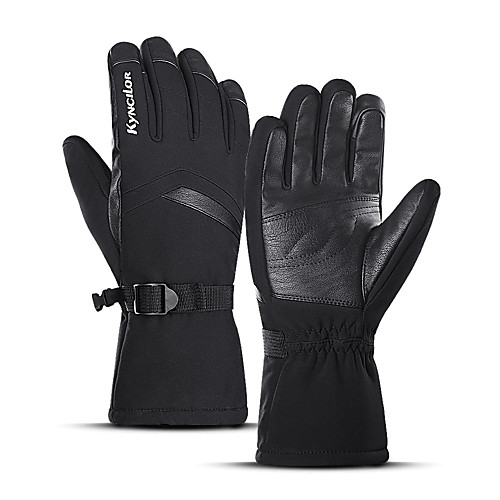 

Winter Bike Gloves / Cycling Gloves Touch Gloves Anti-Slip Waterproof Warm Winter Sports Full Finger Gloves Sports Gloves Black for Adults' Outdoor Exercise Cycling / Bike