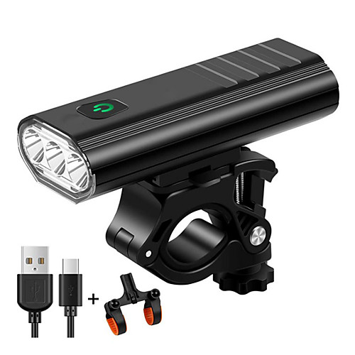 

LED Bike Light Front Bike Light LED Bicycle Cycling Waterproof Rotatable USB Charging Output Wide Angle 18650 1800 lm Rechargeable Battery White Camping / Hiking / Caving Everyday Use Cycling / Bike