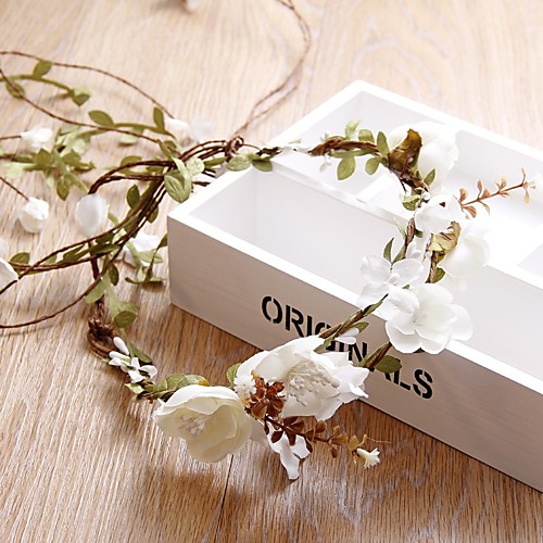 

Korean Sweet Other Material Headpiece with Flower 1 Piece Wedding Headpiece