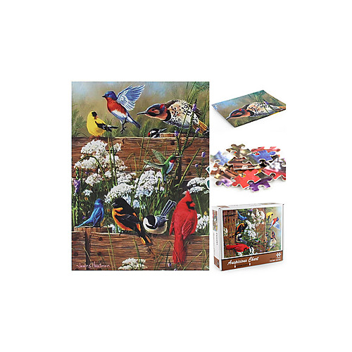 

Thickened 1000 Pieces Of Animal Model Auspicious Picture Bird Language Flower Fragrance Puzzle Children's Educational Gift Toy
