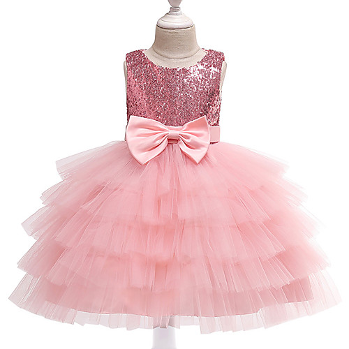 

Princess Flapper Dress Dress Party Costume Girls' Movie Cosplay Cosplay Costume Party Blue Pink Dress Christmas Children's Day New Year Polyester Organza
