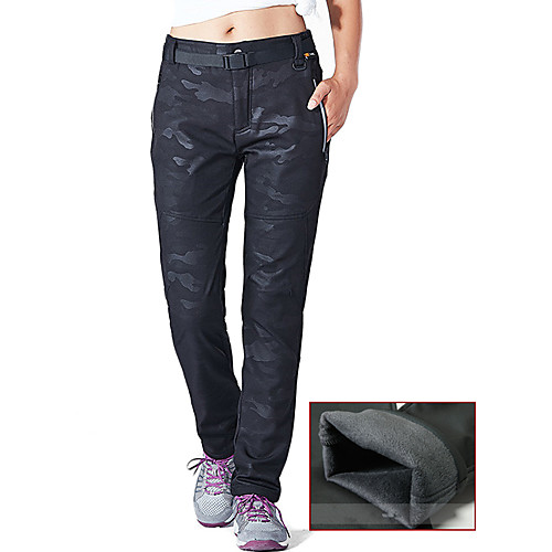 

Women's Hiking Pants Trousers Softshell Pants Solid Color Winter Outdoor Regular Fit Windproof Breathable Quick Dry Warm Pants / Trousers Bottoms Black Blue Gray Camping / Hiking Hunting Fishing M L