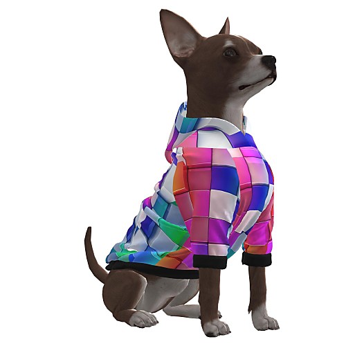 

Dog Hoodie Graphic Optical Illusion 3D Print Ordinary Fashion Casual / Daily Dog Clothes Puppy Clothes Dog Outfits Breathable Purple Costume for Girl and Boy Dog Polyster S M L XL