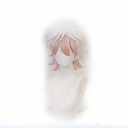 

danganronpa cosplay wig monokuma oma kokichi hinata hajime cosplay wig halloween xmas patrty supplies (nagito komaeda)