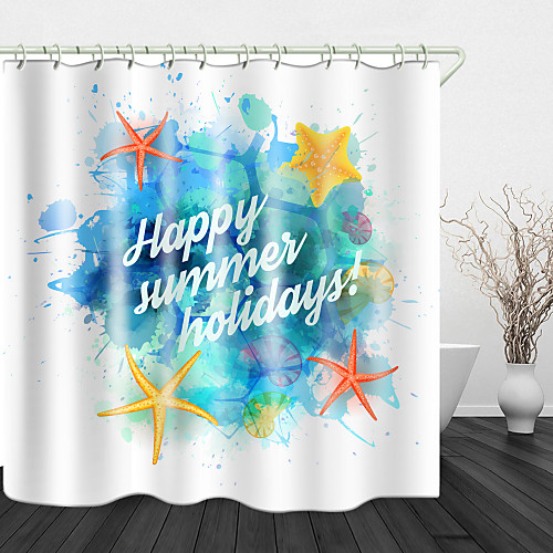 

Splash ink Painting Ocean Print Waterproof Fabric Shower Curtain for Bathroom Home Decor Covered Bathtub Curtains Liner Includes with Hooks