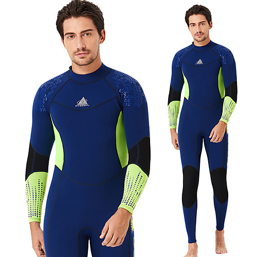 

Dive&Sail Men's Full Wetsuit 1.5mm CR Neoprene Diving Suit Windproof Quick Dry Long Sleeve Back Zip Solid Colored Autumn / Fall Spring Summer