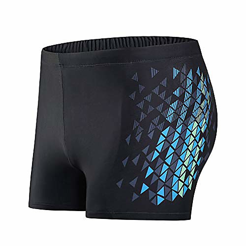 

mens solid swim jammers quick dry swimming suits for racing training (black/blue, us l (tag 2xl))