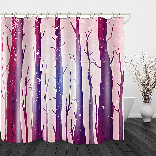 

Withered Trees Print Waterproof Fabric Shower Curtain for Bathroom Home Decor Covered Bathtub Curtains Liner Includes with Hooks