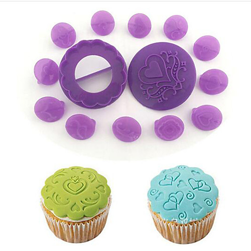 

DIY Tools 14pcs Fondant Embossing Mold European Pattern Cake Cutting Mold Biscuit Decoration