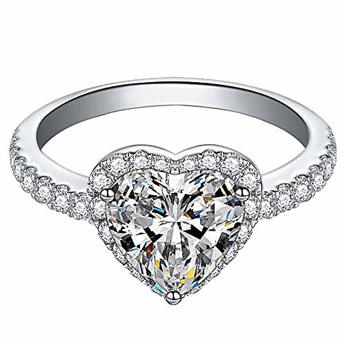 

alloy rings for women,exquisite heart out ringwedding engagement rings jewelry accessories gift for women bridal (silver, 5)