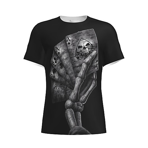 

Men's T shirt 3D Print Graphic 3D Print Short Sleeve Daily Tops Black