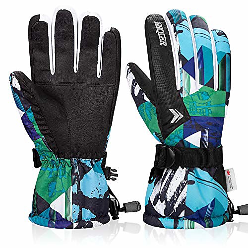 

Anqier Ski Gloves,Waterproof Winter Gloves Snowboard Gloves 3M Thinsulate Warm Snow Snowmobile Gloves for Men Women Kids