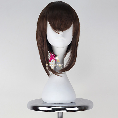 

Synthetic Wig Cosplay Wig Kantai Collection Straight With Bangs Wig Short Brown Synthetic Hair 14 inch Women's Fashionable Design Cosplay Soft Brown hairjoy