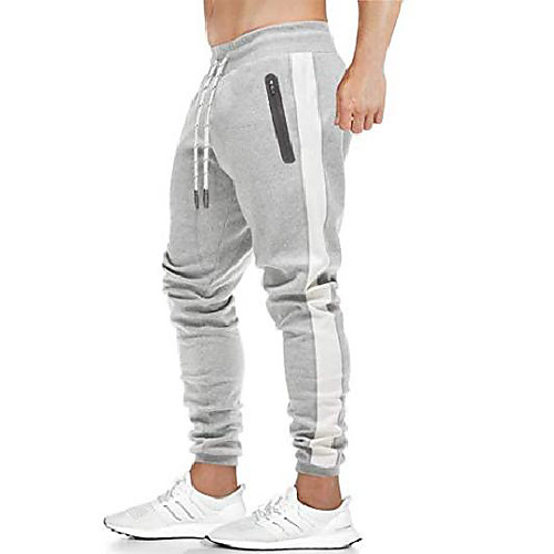 

men's pants slim fit jogging bottoms elasitc sweatpants running trousers joggers for workout light grey…