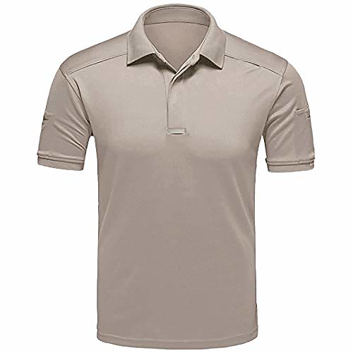 

Men's Hiking Polo Shirt Short Sleeve Tee Tshirt Sweatshirt Top Outdoor Lightweight Breathable Quick Dry Sweat wicking Summer Solid Color Lake blue Navy Pink Hunting Fishing Climbing