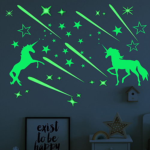 

Animals / Holiday Wall Stickers Luminous Wall Stickers / Holiday Wall Stickers Decorative Wall Stickers, PVC Home Decoration Wall Decal Wall Decoration 2pcs