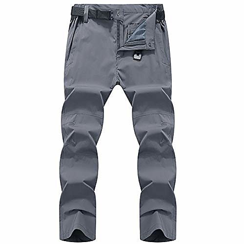 

men's outdoor fast dry hiking trousers men breathable lightweight walking cycling pants with belt