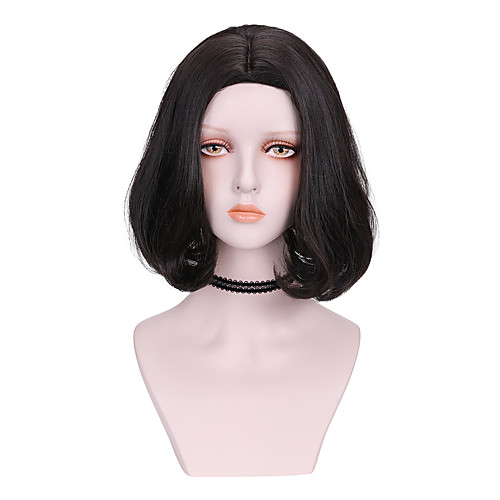 

Synthetic Wig Curly Bob Wig Short Brown Black Synthetic Hair 10 inch Women's Comfy Fluffy Black Brown