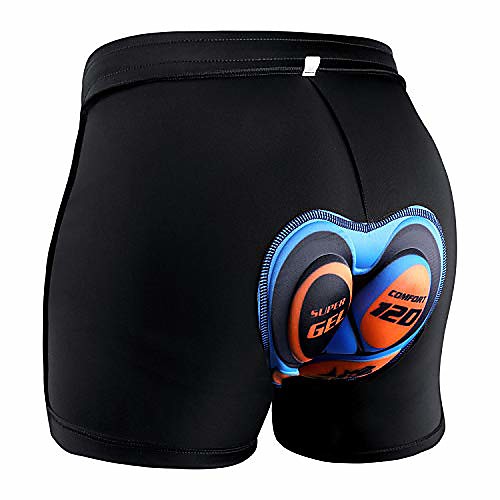 

4d padded bike shorts men women, breathable bicycle cycling shorts underwear, anti-slip elastic quick dry mtb gel riding shorts underpants sweat resistant lightweight