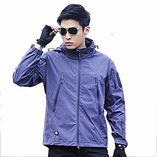 

military waterproof men's softshell jacket camouflage outdoor coat hunting camping fishing outdoor sports jacketc-m