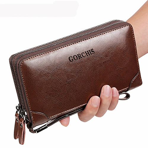 

Men's Bags Clutch Wallet Daily Date 2021 Black Brown