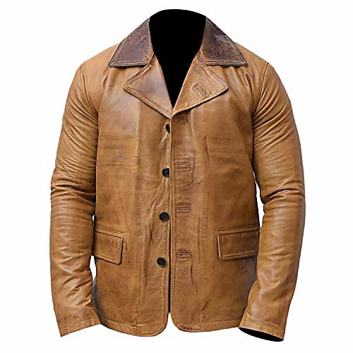 

men's genuine jacket coat brown coat
