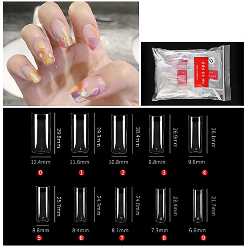 

9# French Square Transparent Nail French Pointed Nail Seamless Nail Ballet Nail Transparent Nail Toe Nail Toe Nail Piece