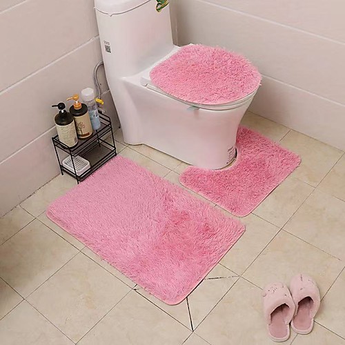 

Toilet Bathroom Three-piece Polyester Fiber Silk Wool