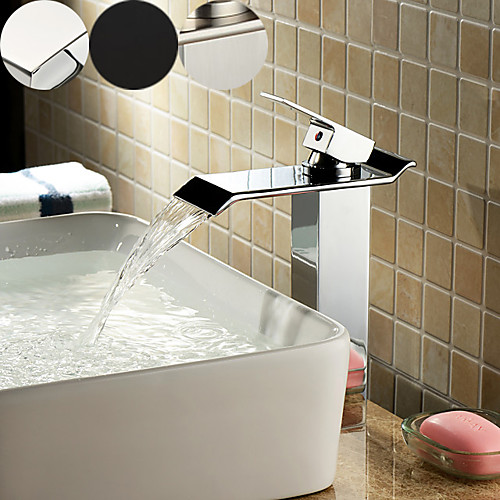 

Bathroom Sink Faucet - Waterfall Chrome Vessel One Hole / Single Handle One HoleBath Taps