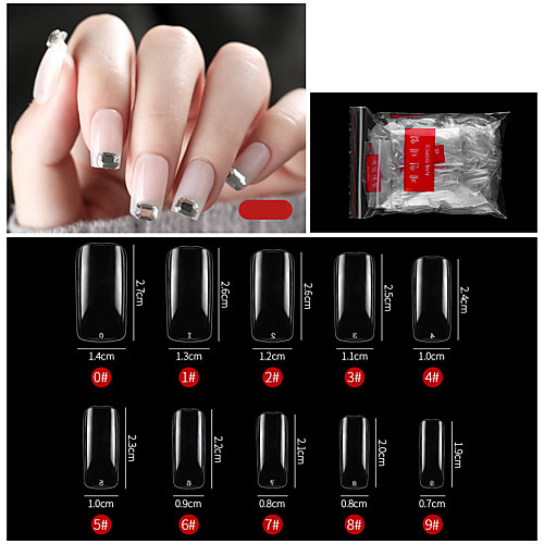 

500pcs Fully Posted Transparent Nail French Pointed Nail Seamless Nail Ballet Nail Transparent Nail Toe Nail