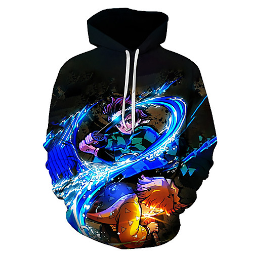 

Inspired by Demon Slayer Agatsuma Zenitsu Kamado Tanjirou Cosplay Costume Hoodie Polyester / Cotton Blend 3D Printing Hoodie For Women's / Men's