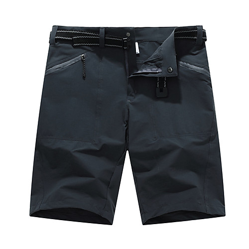 

Men's Hiking Shorts Solid Color Outdoor 10 Breathable Quick Dry Ultra Light (UL) Stretchy Shorts Black Army Green Grey Hunting Fishing Climbing M L XL XXL XXXL