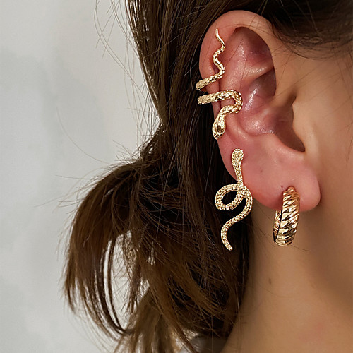 

Women's Stud Earrings Earrings Ear Clips Vintage Style Snake Fashion Vintage Classic Holiday Trendy Earrings Jewelry Gold / Silver For Party Evening Street Gift Date Festival 1pack