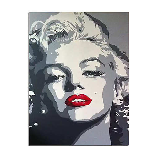 

100% Hand-Painted Contemporary Art Oil Painting On Canvas Modern Paintings Home Interior Decor Monroe Portrait Art Painting Large Canvas Art(Rolled Canvas without Frame)