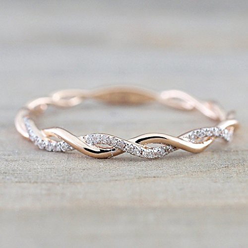 

barogirl twist ring engagement ring for women women's rings for lovers yr905(8)
