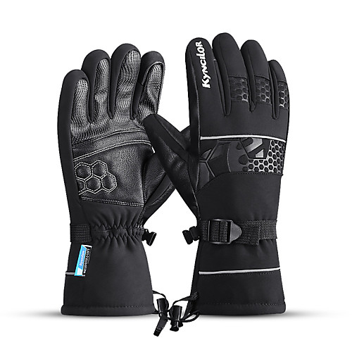 

Winter Bike Gloves / Cycling Gloves Touch Gloves Anti-Slip Waterproof Warm Winter Sports Full Finger Gloves Sports Gloves Black for Adults' Outdoor Exercise Cycling / Bike