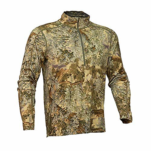 

Men's Hiking Tee shirt Fishing Shirt Military Tactical Shirt Long Sleeve Sweatshirt Top Outdoor Lightweight Breathable Quick Dry Sweat wicking Autumn / Fall Spring Camo / Camouflage Figure 1 (Black
